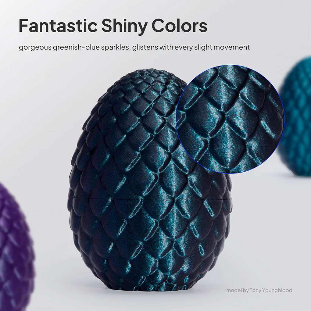 Пластик (филамент) для 3D принтера ELEGOO Galaxy PLA 1.75mm, 1кг, Galaxy Peacock Blue (50.203.0261)