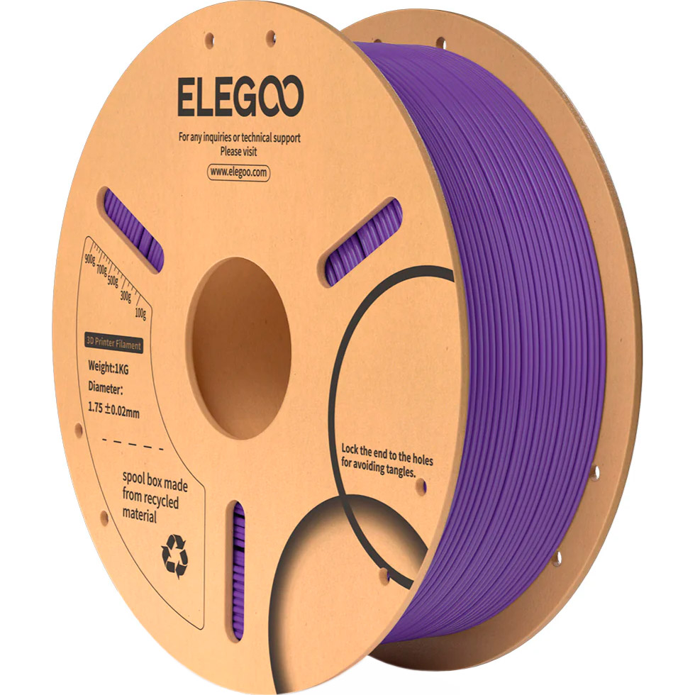 Пластик (філамент) для 3D принтера ELEGOO PLA 1.75mm, 1кг, Purple (50.203.0105)