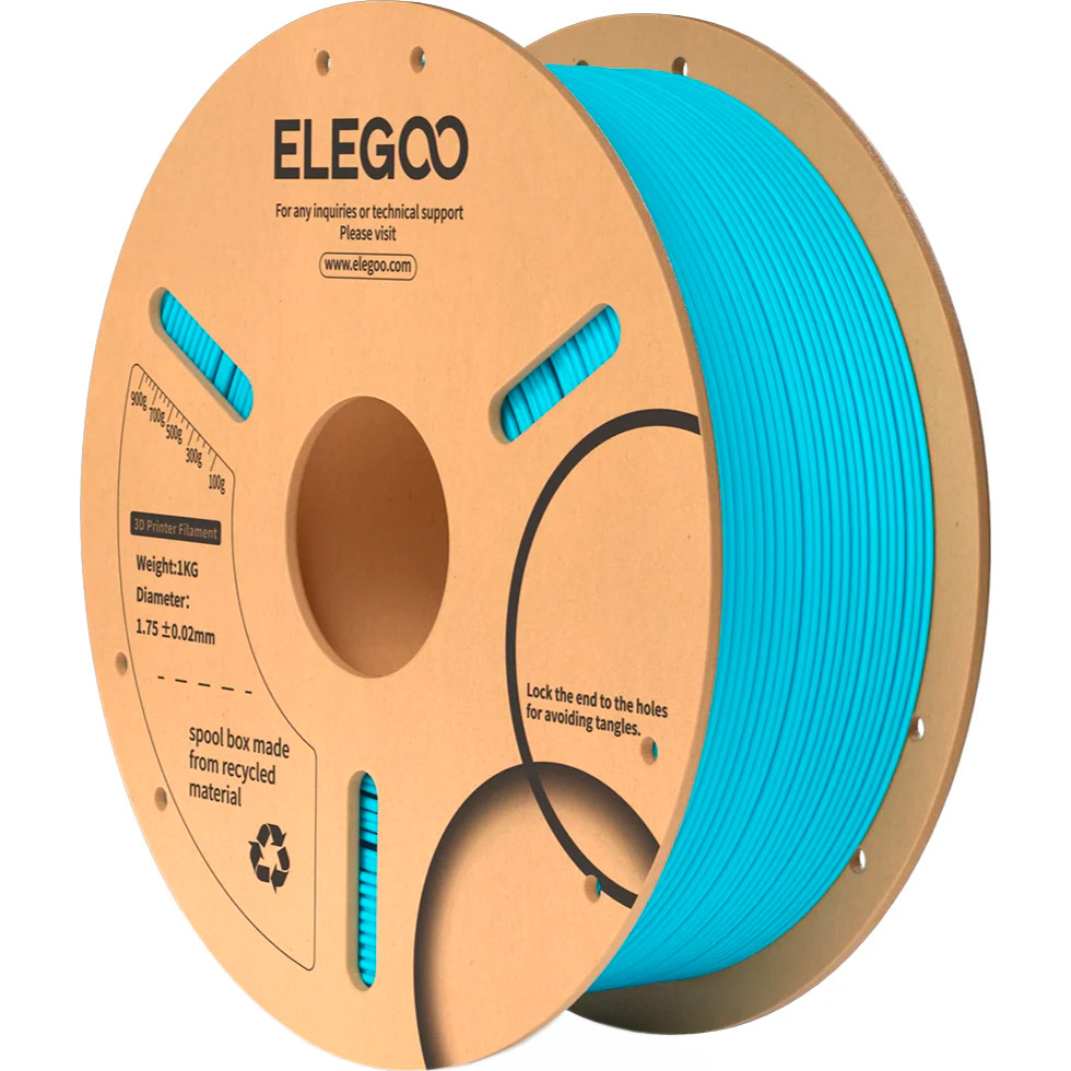 Пластик (філамент) для 3D принтера ELEGOO PLA 1.75mm, 1кг, Sky Blue (50.203.0107)