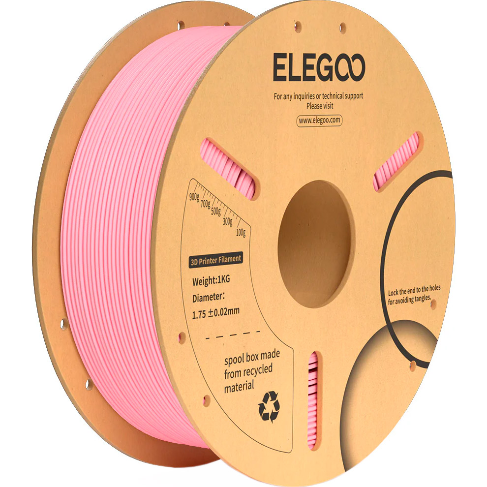 Пластик (філамент) для 3D принтера ELEGOO PLA+ 1.75mm, 1кг, Pink (50.203.0233)
