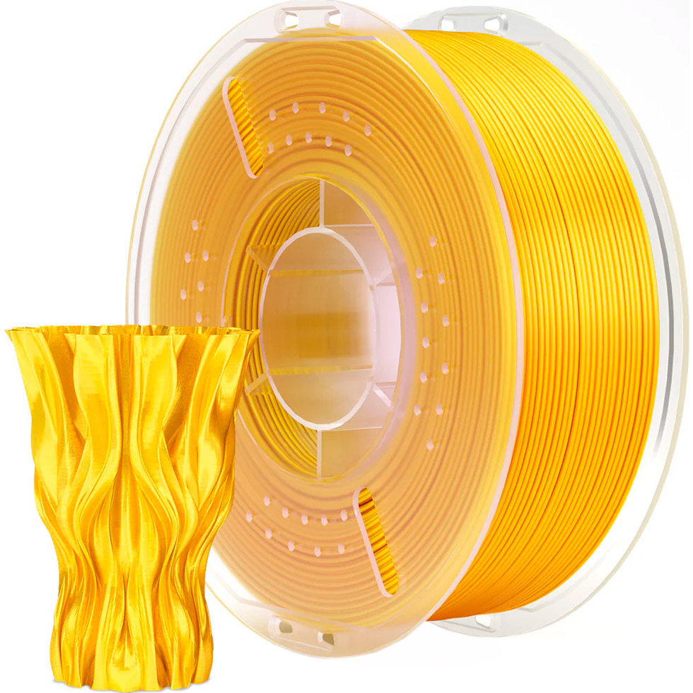 Пластик (філамент) для 3D принтера ELEGOO Silk PLA 1.75mm, 1кг, Silk Gold (50.203.0091)