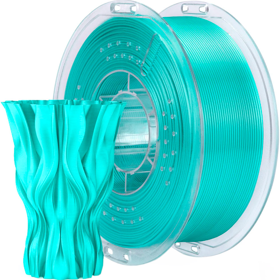 Пластик (філамент) для 3D принтера ELEGOO Silk PLA 1.75mm, 1кг, Silk Mint Green (50.203.0286)