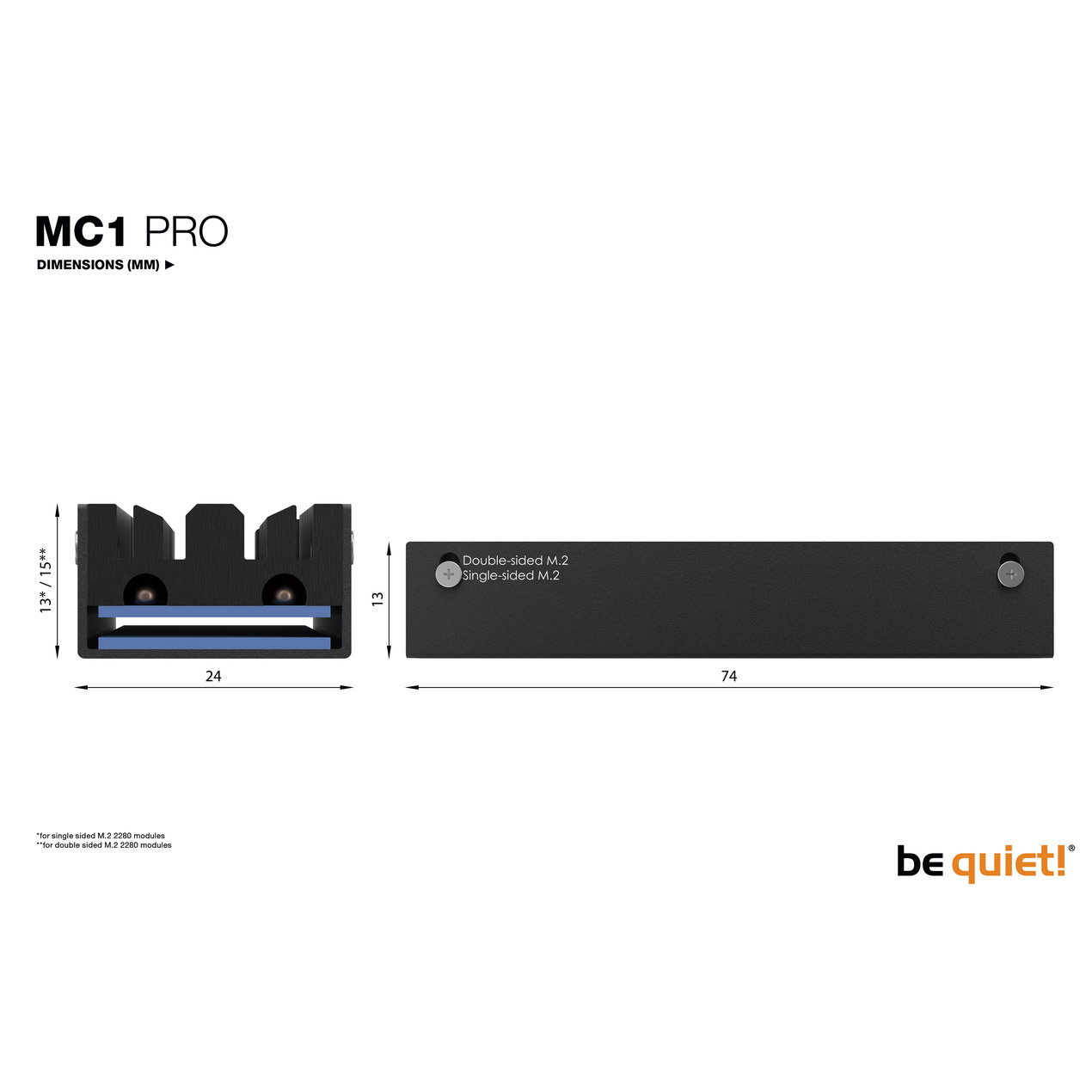 Радиатор для SSD BE QUIET! MC1 Pro (BZ003)