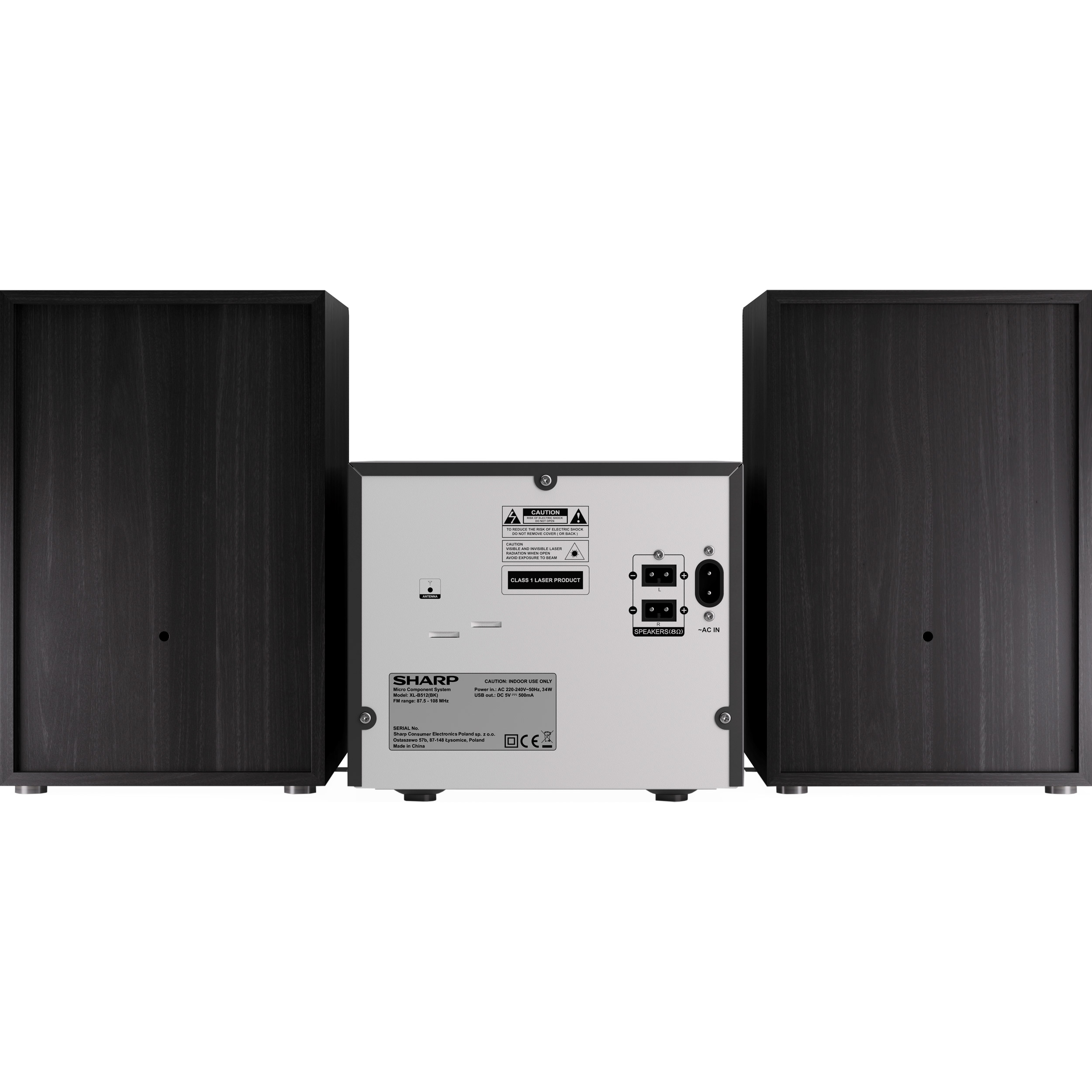 Музыкальный центр SHARP FM Hi-Fi Micro System XL-B512 Black