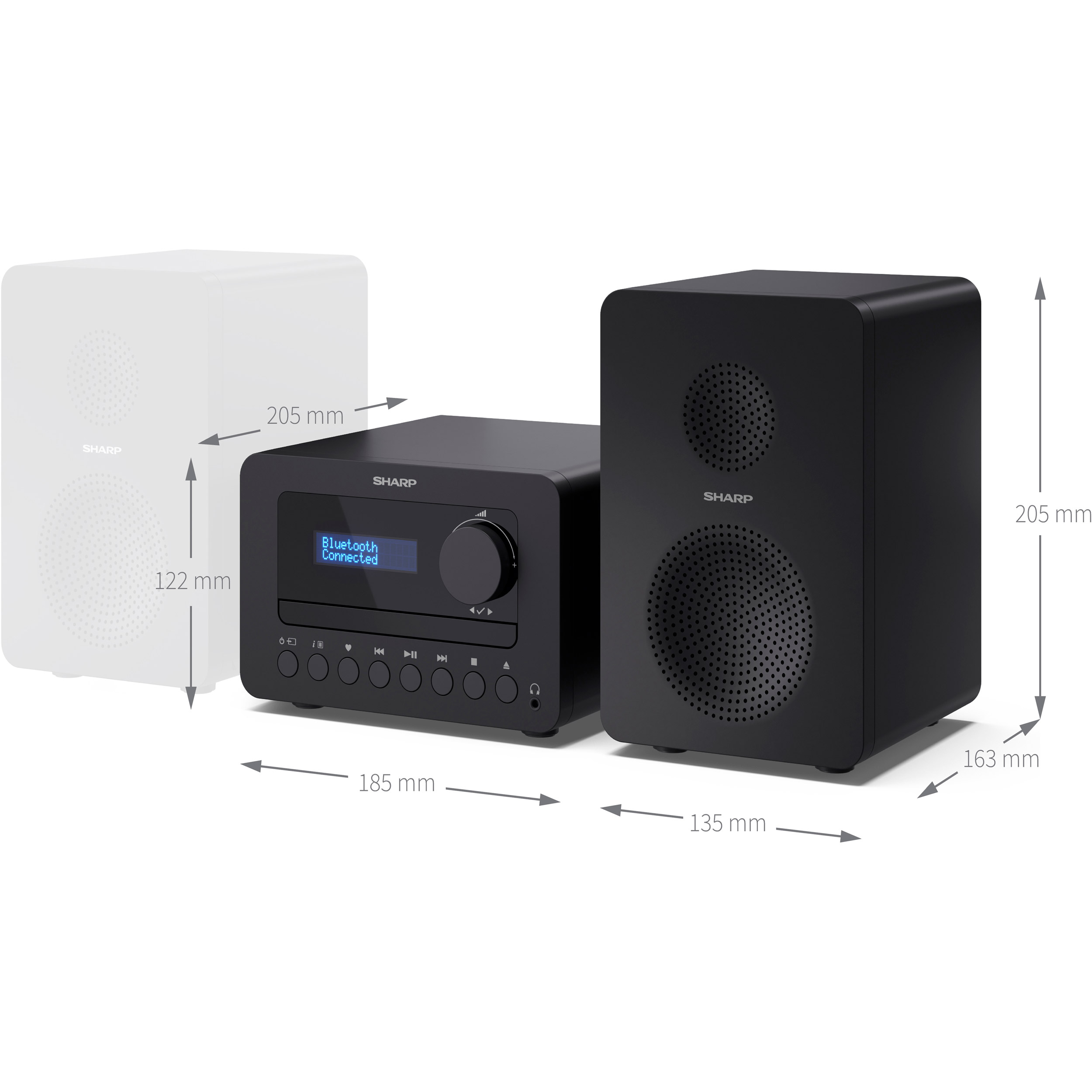 Музичний центр SHARP Tokyo FM Hi-Fi Micro System XL-B514 Black