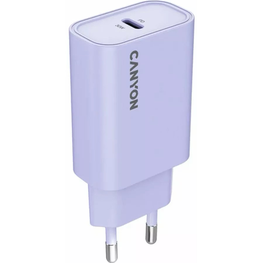 Зарядний пристрій CANYON OnCharge 30CL 1xUSB-C 30W Purple (CNE-CHA30CLPU)
