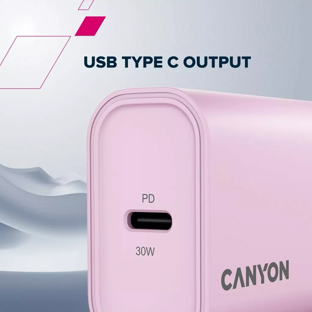 Зарядное устройство CANYON OnCharge 30CL 1xUSB-C 30W White (CNE-CHA30CLW)