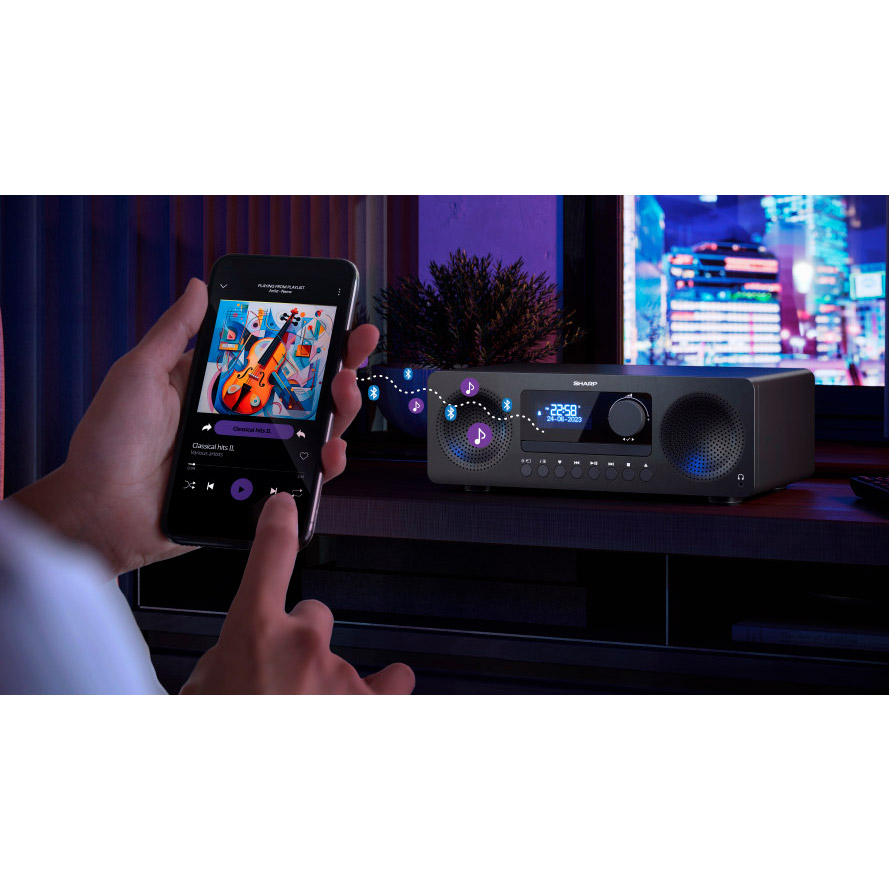 Музыкальный центр SHARP XL-B720D Tokyo DAB+ All-in-one Hi-Fi System Black