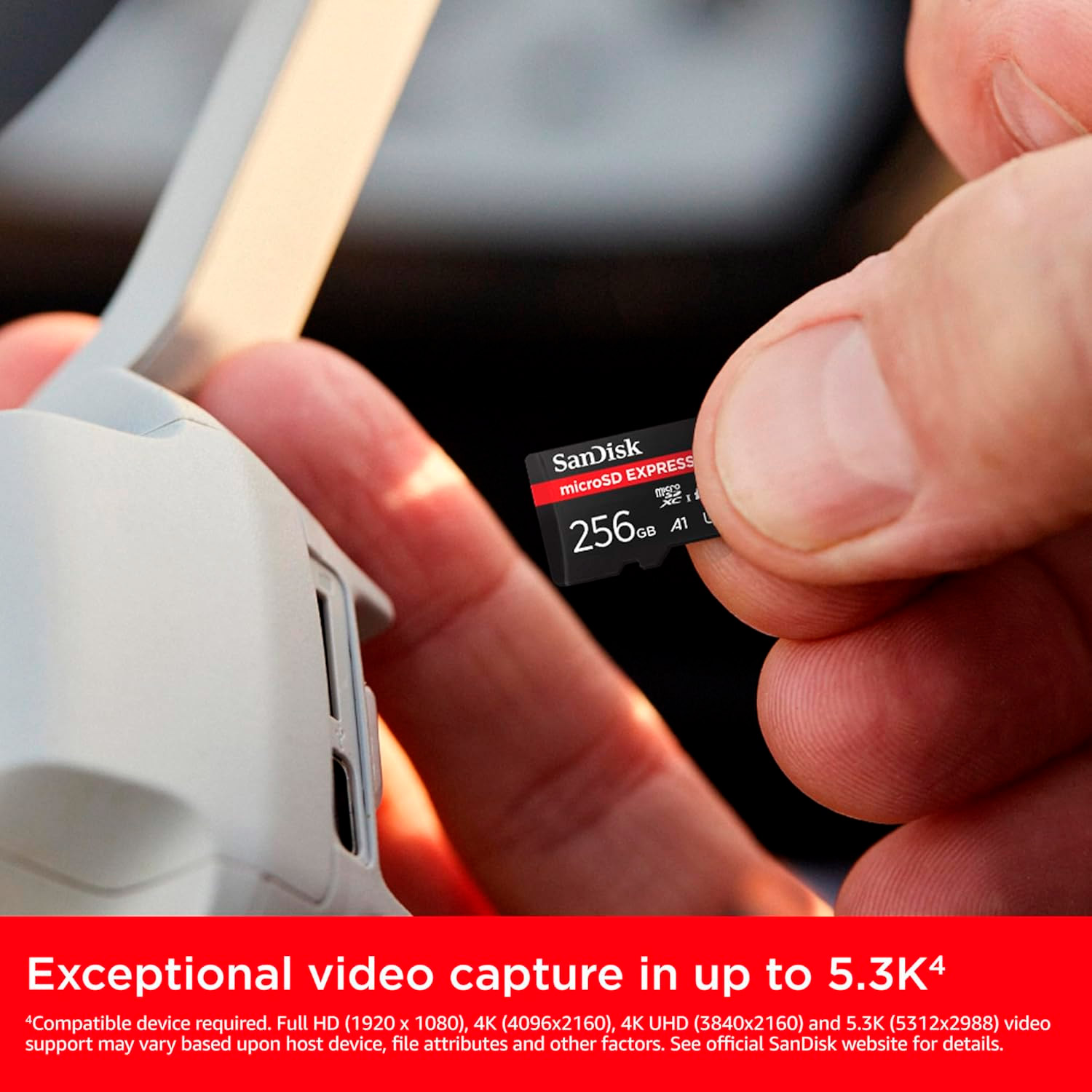 Карта пам'яті SANDISK microSDXC Express 256GB UHS-I U3 A1 Class 10 (SDSQXFN-256G-GN4NN)