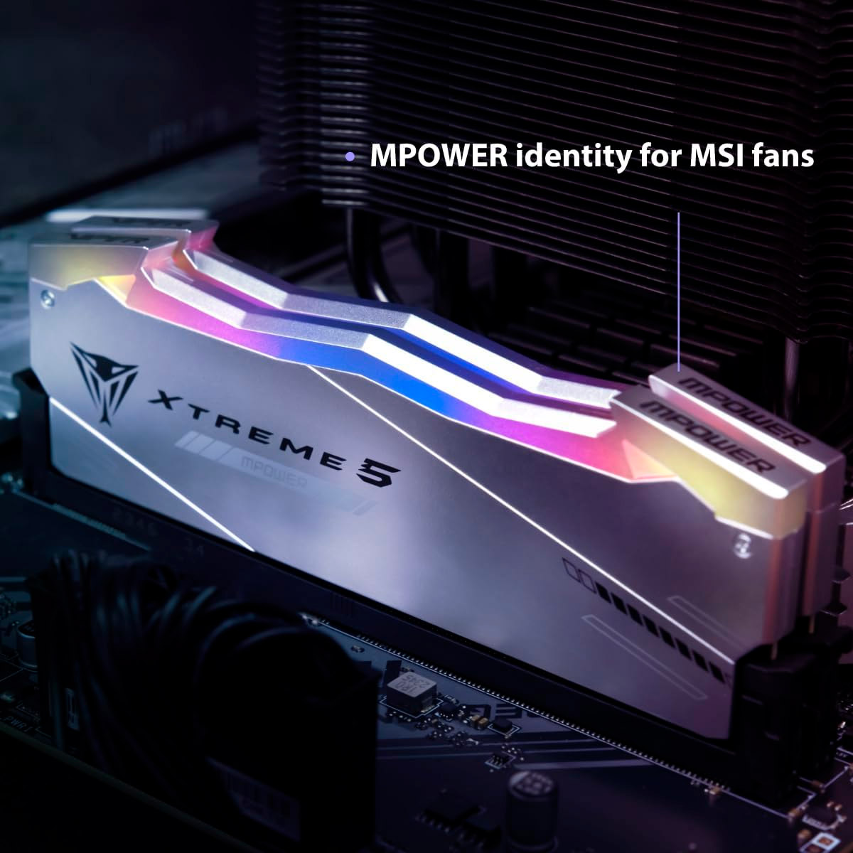 Модуль пам'яті PATRIOT Viper Xtreme 5 RGB MPower DDR5 6400MHz 32GB Kit 2x16GB (PVXR532G64C32KM)