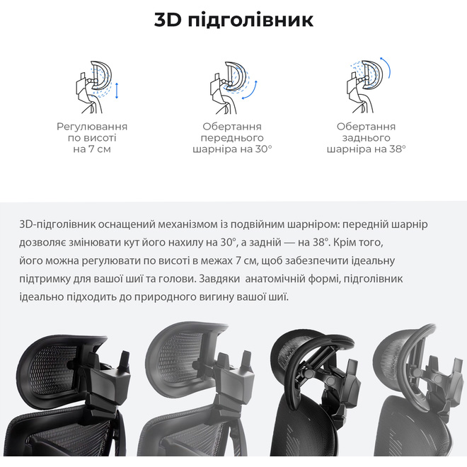 Крісло геймерське ANDA SEAT X-Air Mega Mesh XL Ash Gray