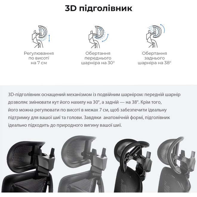 Крісло геймерське ANDA SEAT X-Air Pro Mesh XL Ash Gray