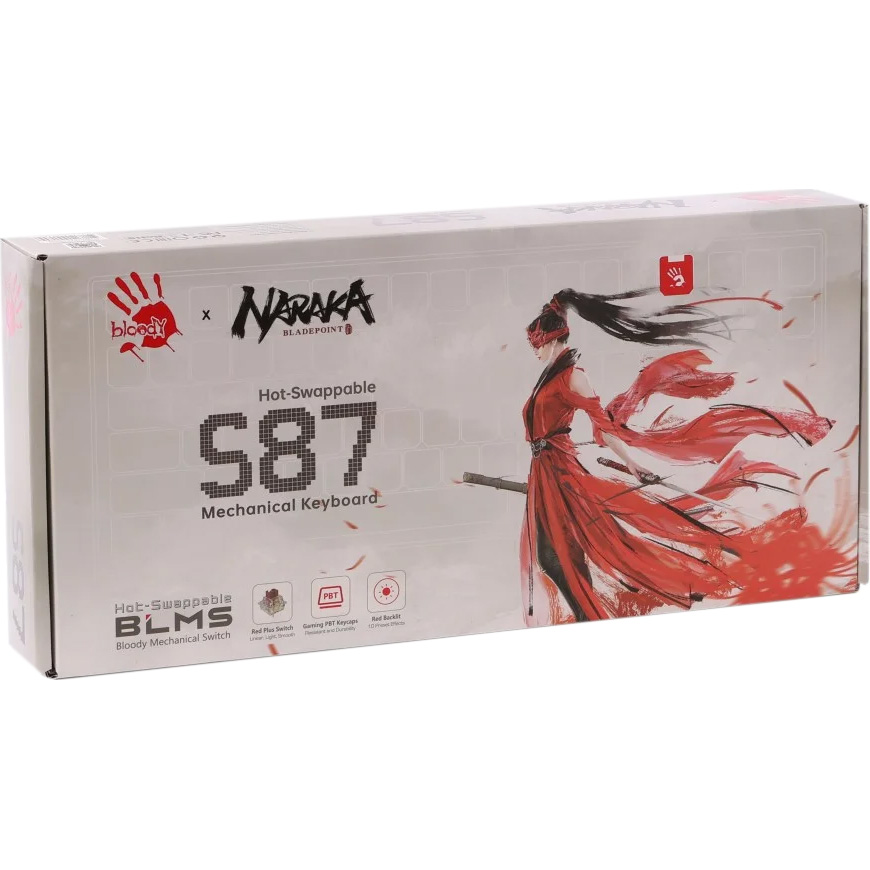 Клавиатура A4TECH BLOODY S87 BLMS Red Plus Switch Naraka