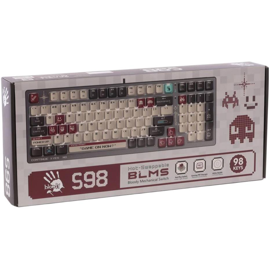Клавиатура A4TECH BLOODY S98 Pixels BLMS Red Plus Switch Pixels Red
