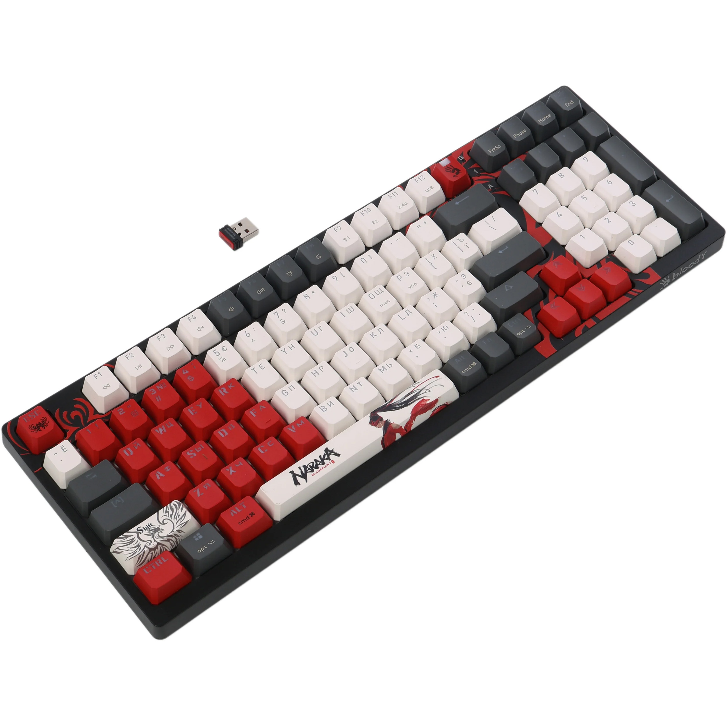 Клавіатура бездротова A4TECH BLOODY WS98 BLMS Red Plus Switch Naraka