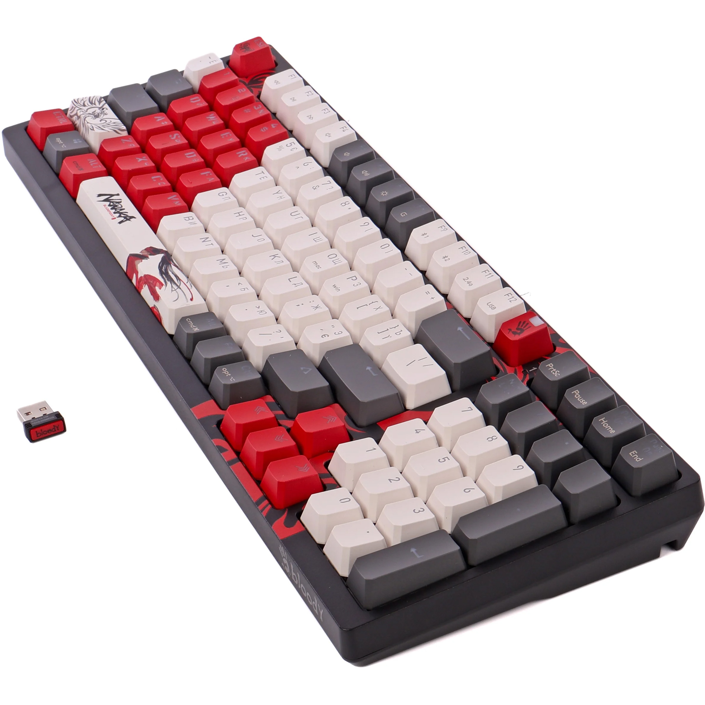 Клавіатура бездротова A4TECH BLOODY WS98 BLMS Red Plus Switch Naraka