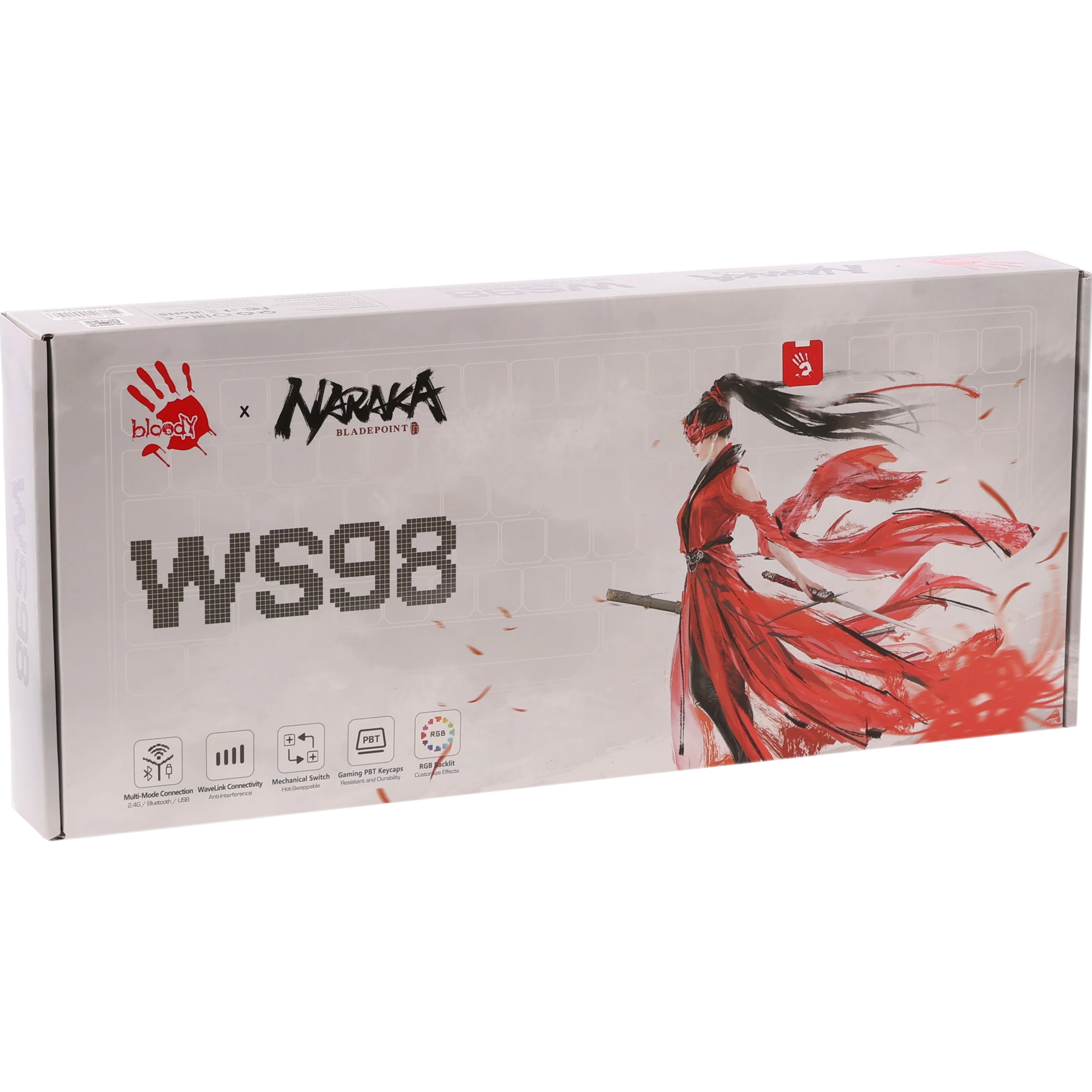 Клавіатура бездротова A4TECH BLOODY WS98 BLMS Red Plus Switch Naraka