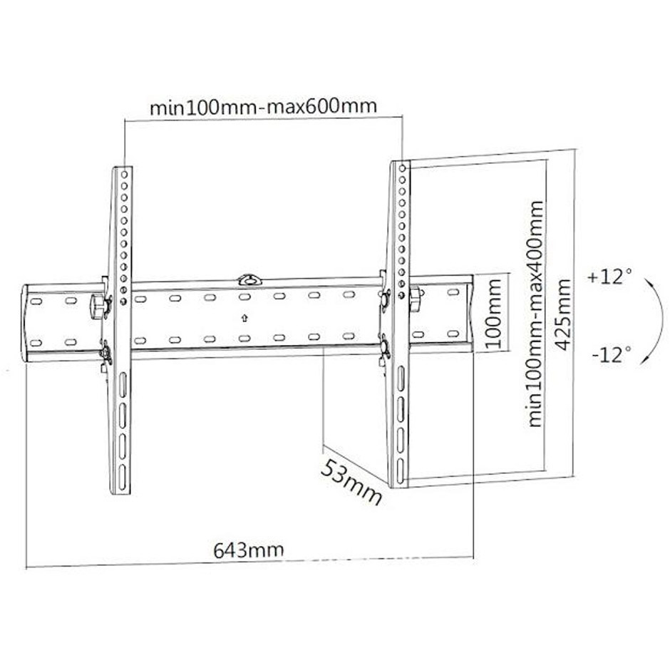Крепление настенное для ТВ ITECH PLB2 37"-70" Black