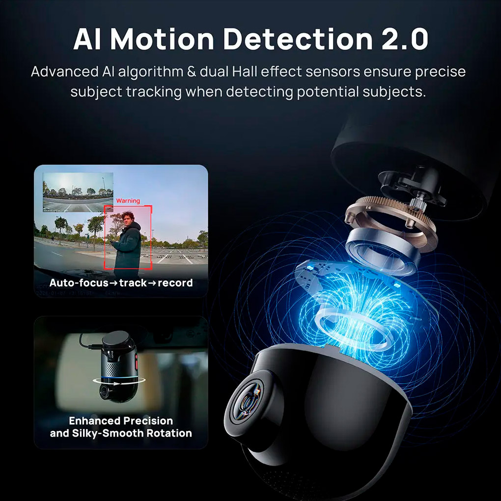 Автомобильный видеорегистратор с камерой заднего вида Xiaomi 70MAI Dash Cam 4K Omni X800 Black + Micro SD Card 128GB