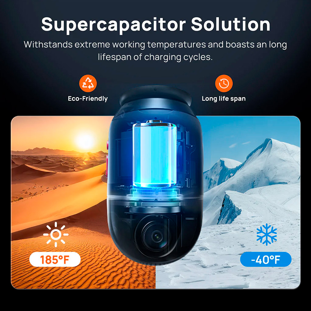 Автомобильный видеорегистратор с камерой заднего вида Xiaomi 70MAI Dash Cam 4K Omni X800 Black + Micro SD Card 128GB