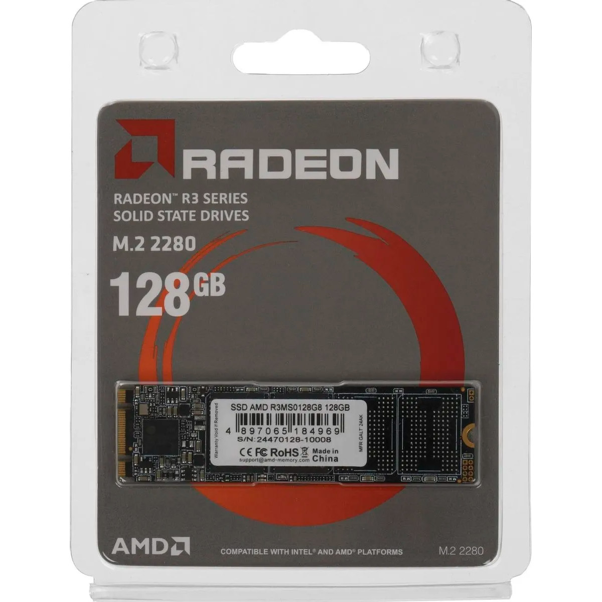 SSD диск AMD Radeon R3 128GB M.2 SATA (R3MS0128G8)