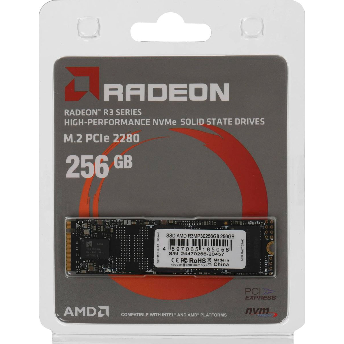 SSD диск AMD Radeon R3 256GB M.2 NVMe (R3MP30256G8)