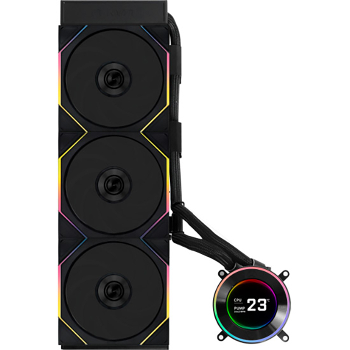 Система водяного охлаждения LIAN LI HydroShift II LCD-C 360TL Black (G89.GHS2LCD36TB.00)