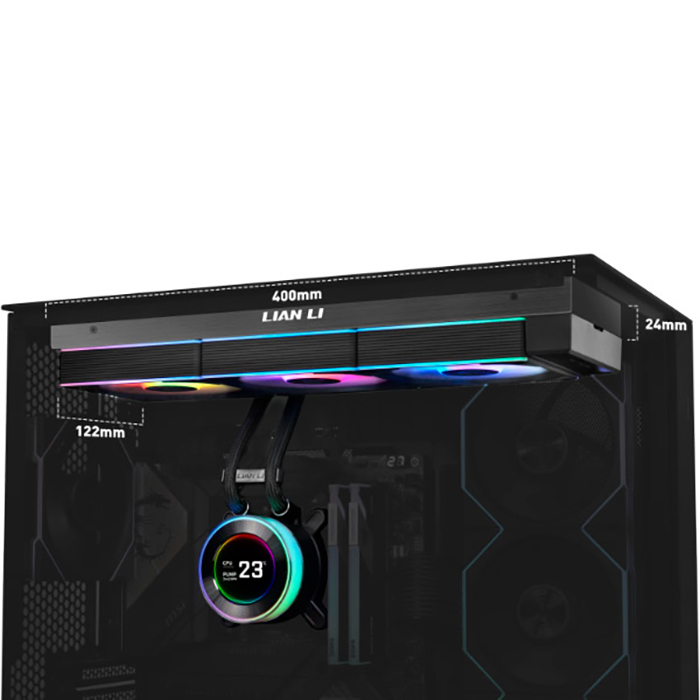 Система водяного охлаждения LIAN LI HydroShift II LCD-C 360TL Black (G89.GHS2LCD36TB.00)