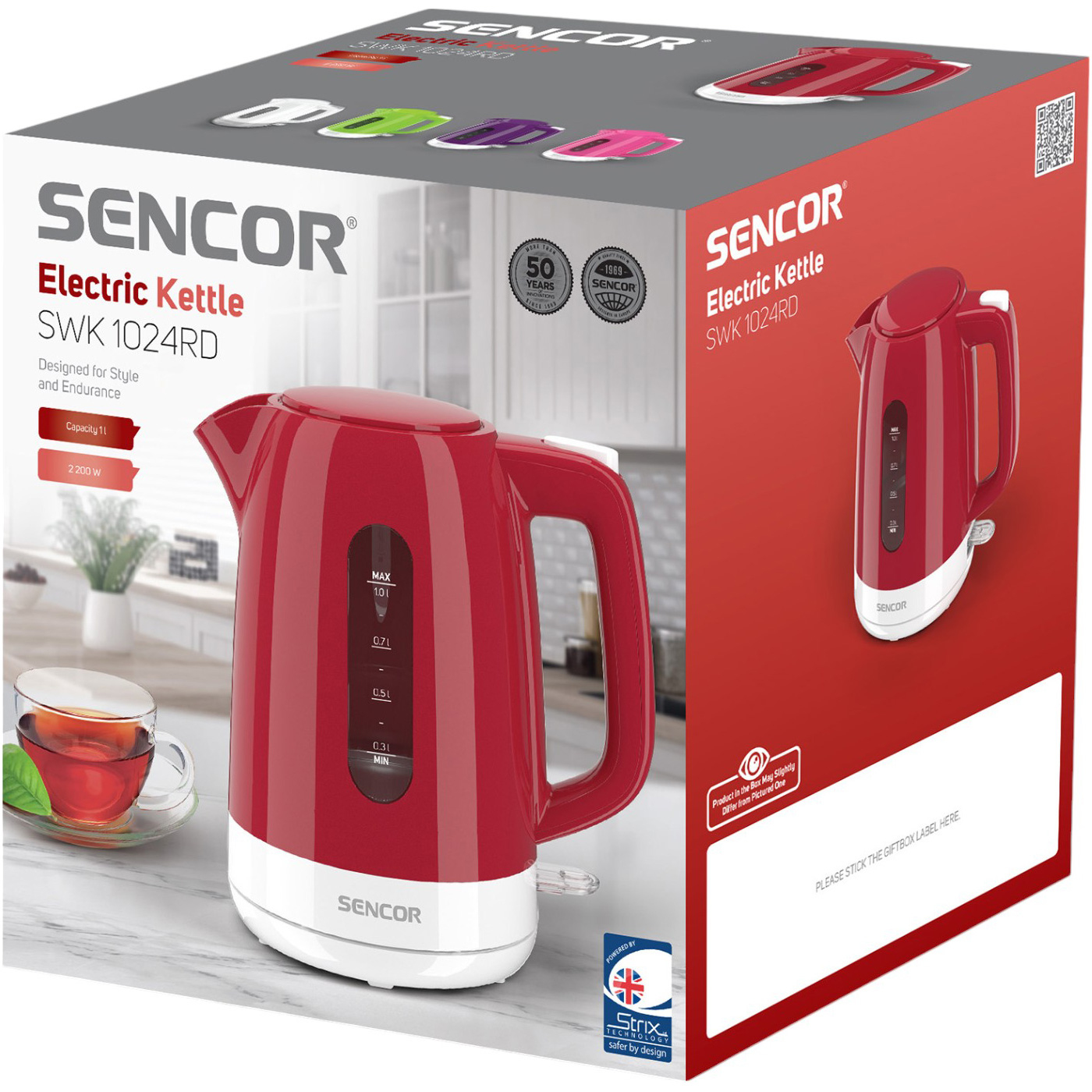 Электрочайник SENCOR SWK 1024RD (41023200)