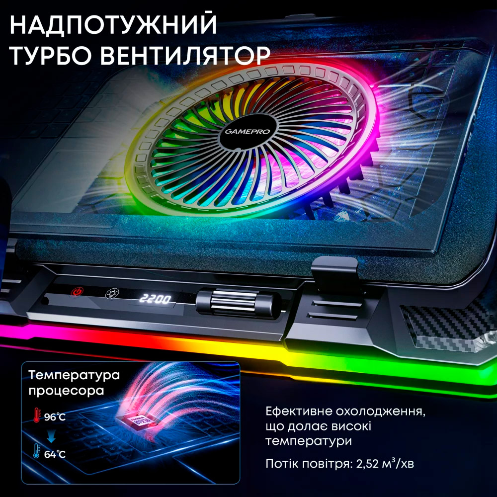 Підставка для ноутбука GAMEPRO CP950 Black