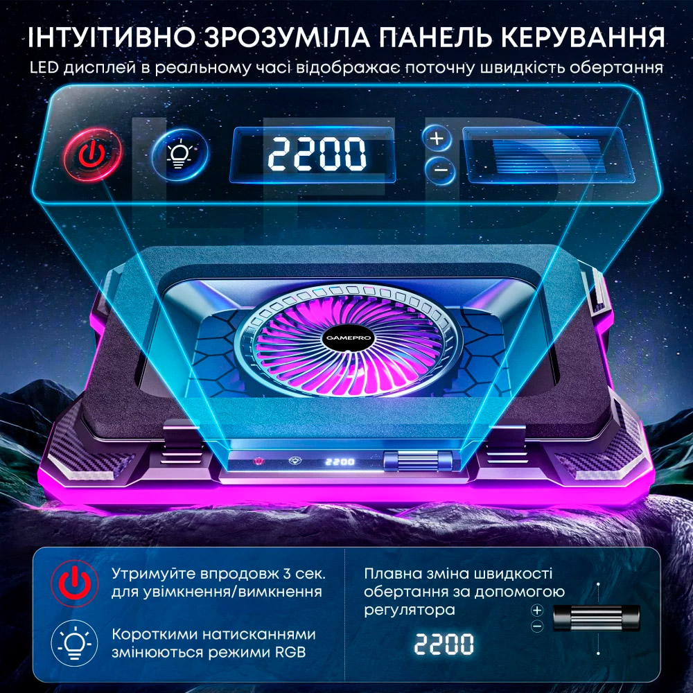 Підставка для ноутбука GAMEPRO CP950 Black