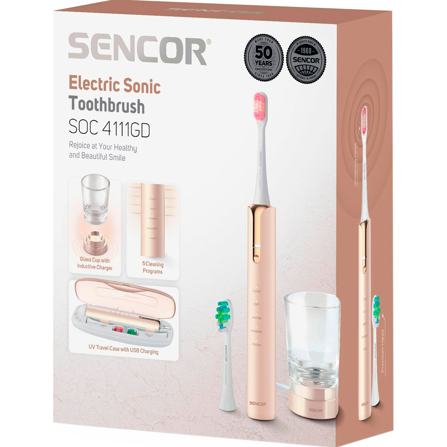 Електрична зубна щітка SENCOR SOC 4111GD Gold (41023238)