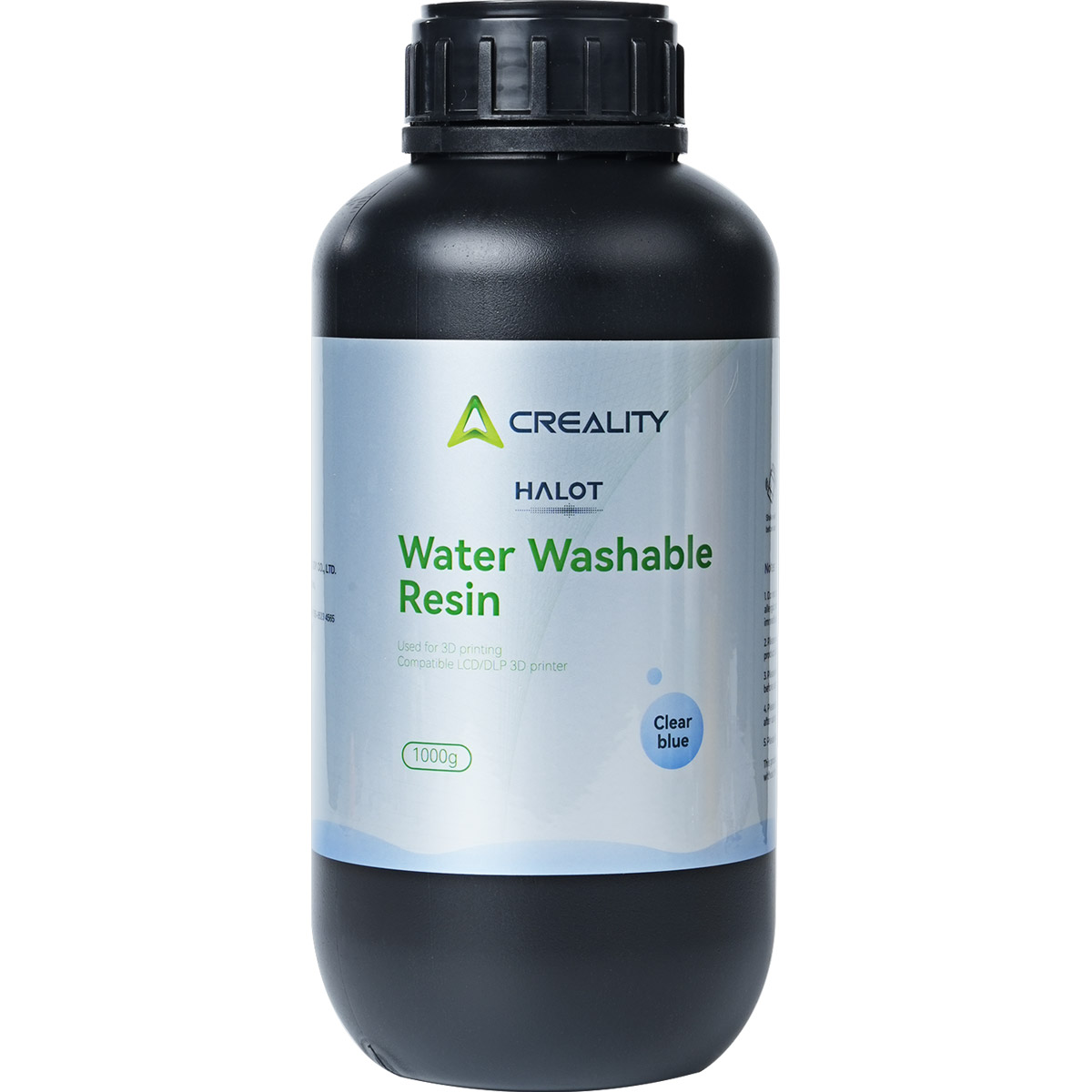 Фотополімерна смола для 3D принтера CREALITY Halot Water Washable Resin, 1кг, Translucent Blue (3302010055)