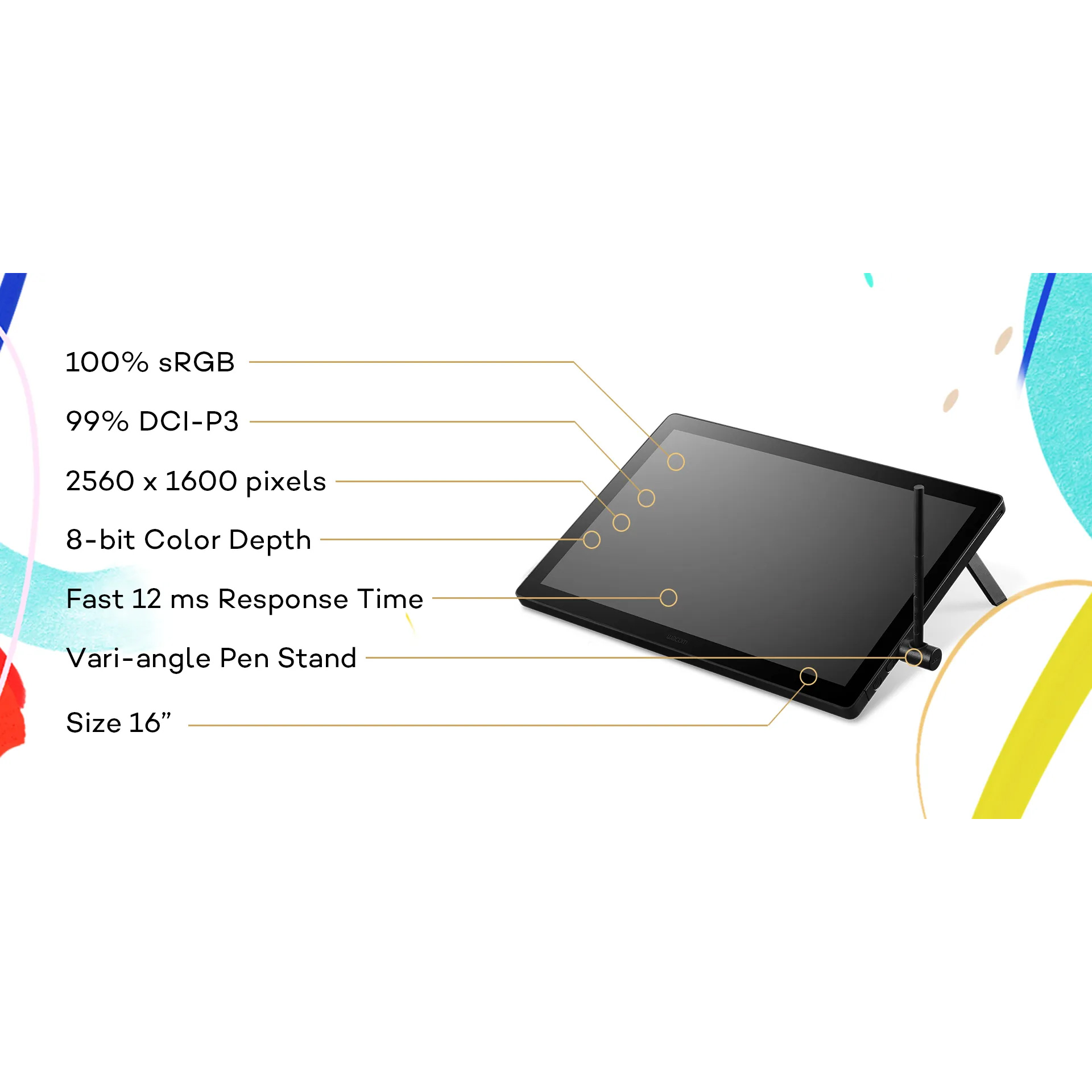Графічний дисплей WACOM Cintiq 16 (2025) (DTK168K0B)