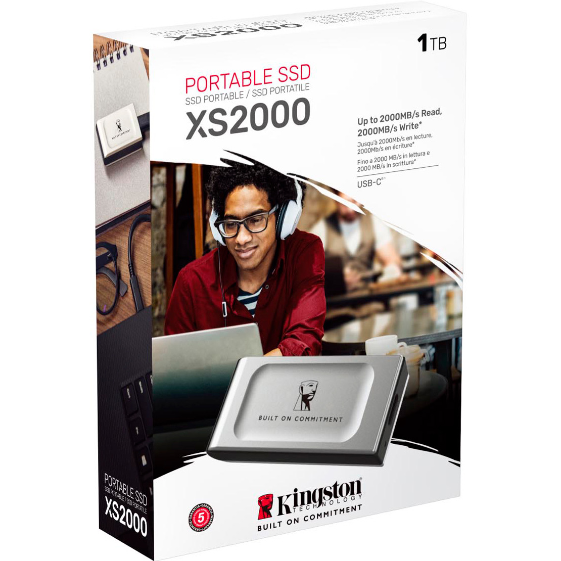 Портативный SSD диск KINGSTON XS2000 BoC 1TB USB3.2 Gen2x2 Silver (SXS2000/1000GA)