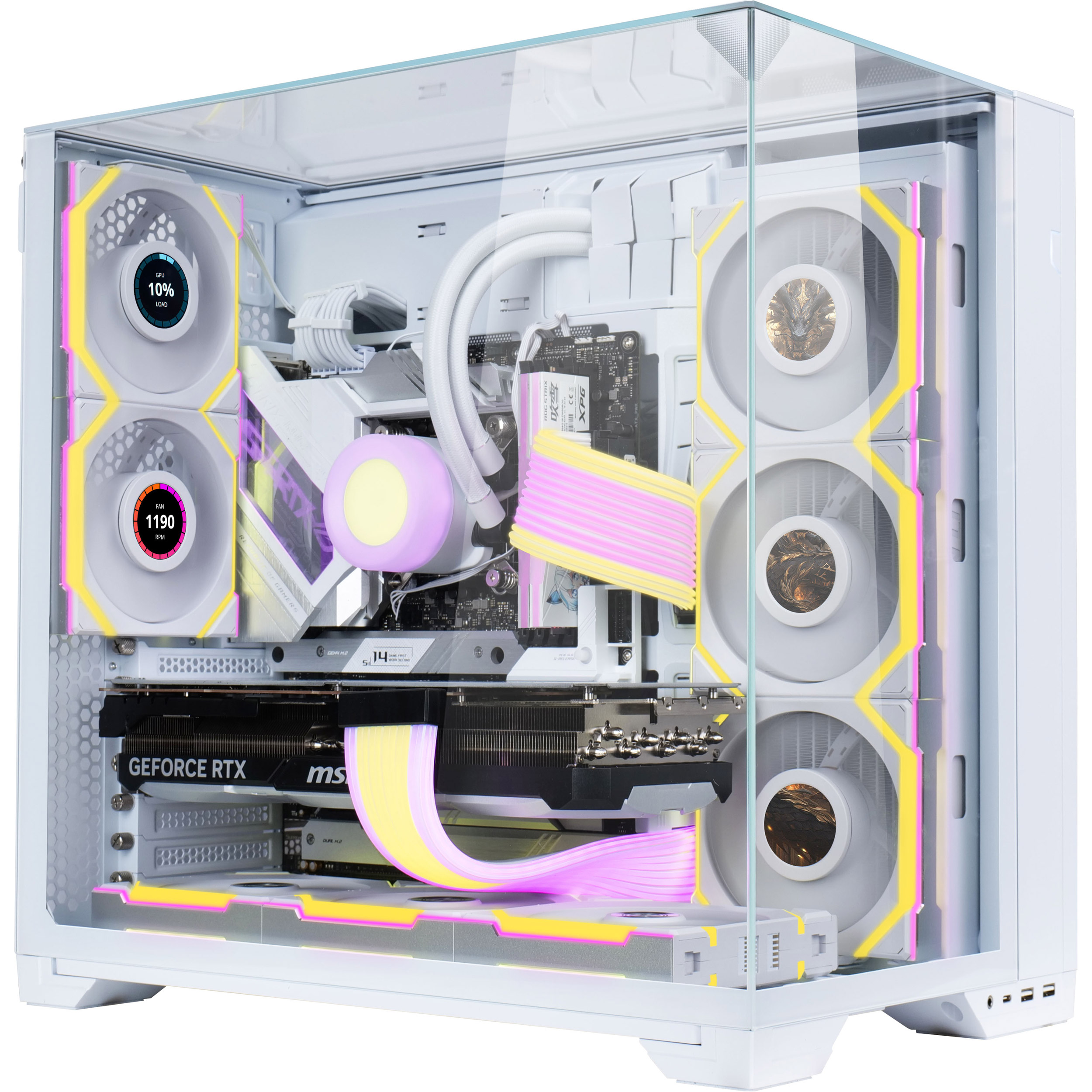 Вентилятор LIAN LI Uni Fan SL Wireless LCD 120 Reverse Blade White (G99.12RSLLCD1W1W.00)