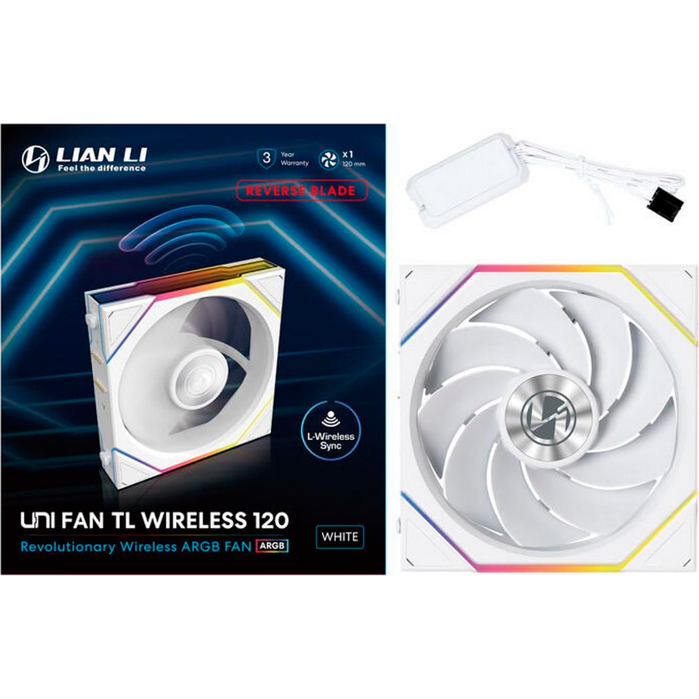 Вентилятор LIAN LI Uni Fan TL Wireless 120 Reverse Blade White (G99.12RTL1W1W.00)