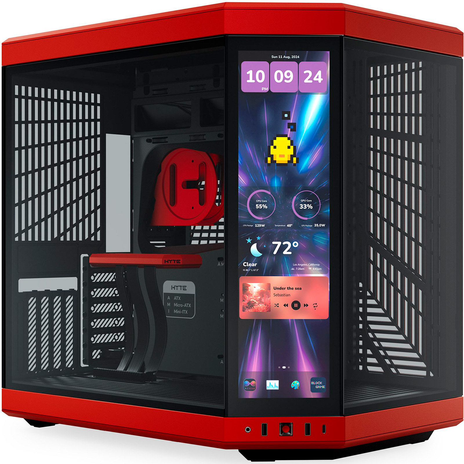 Корпус HYTE Y70 Touch Infinite Black Cherry (CS-HYTE-Y70TTI-RB)