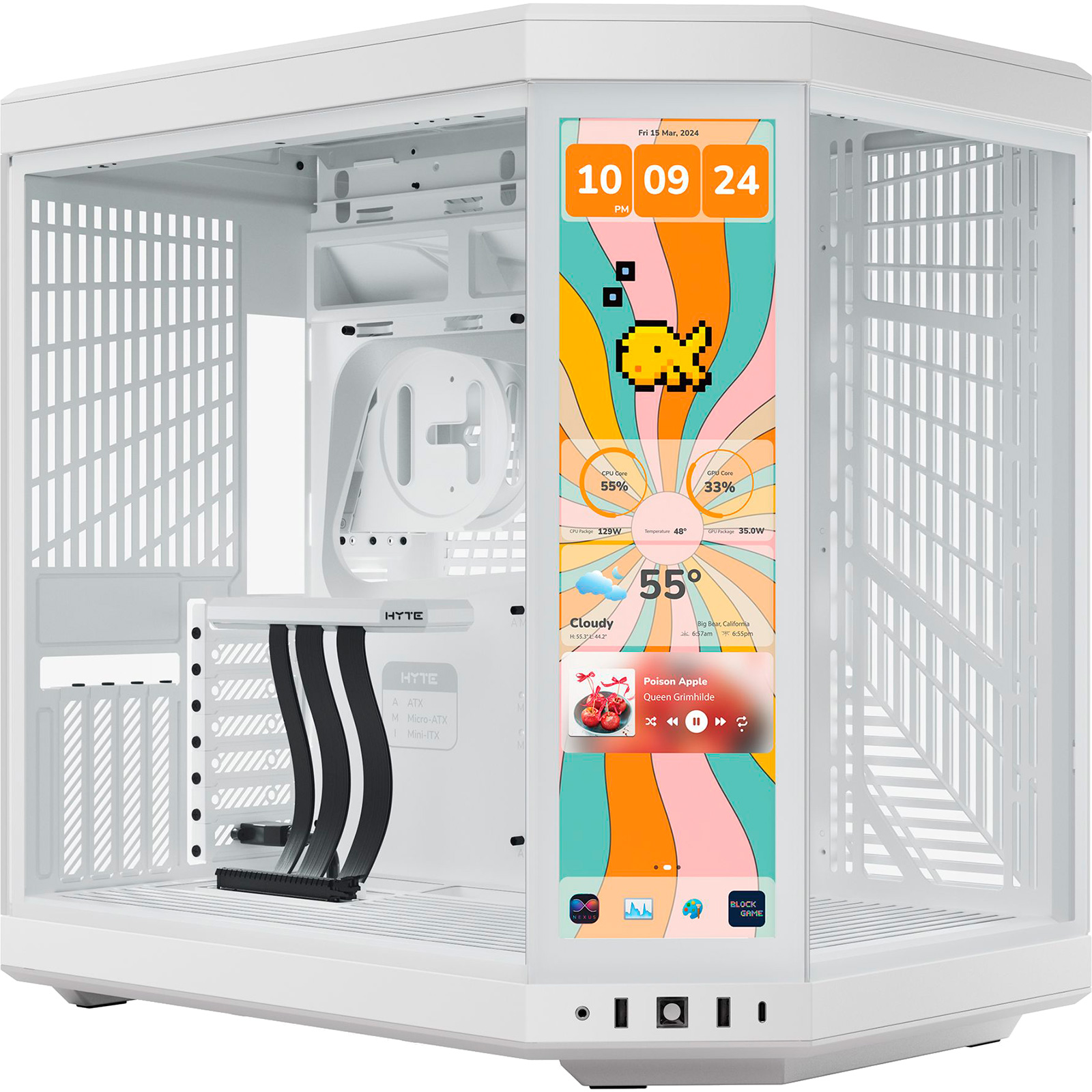 Корпус HYTE Y70 Touch Infinite Snow White (CS-HYTE-Y70TTI-WW)