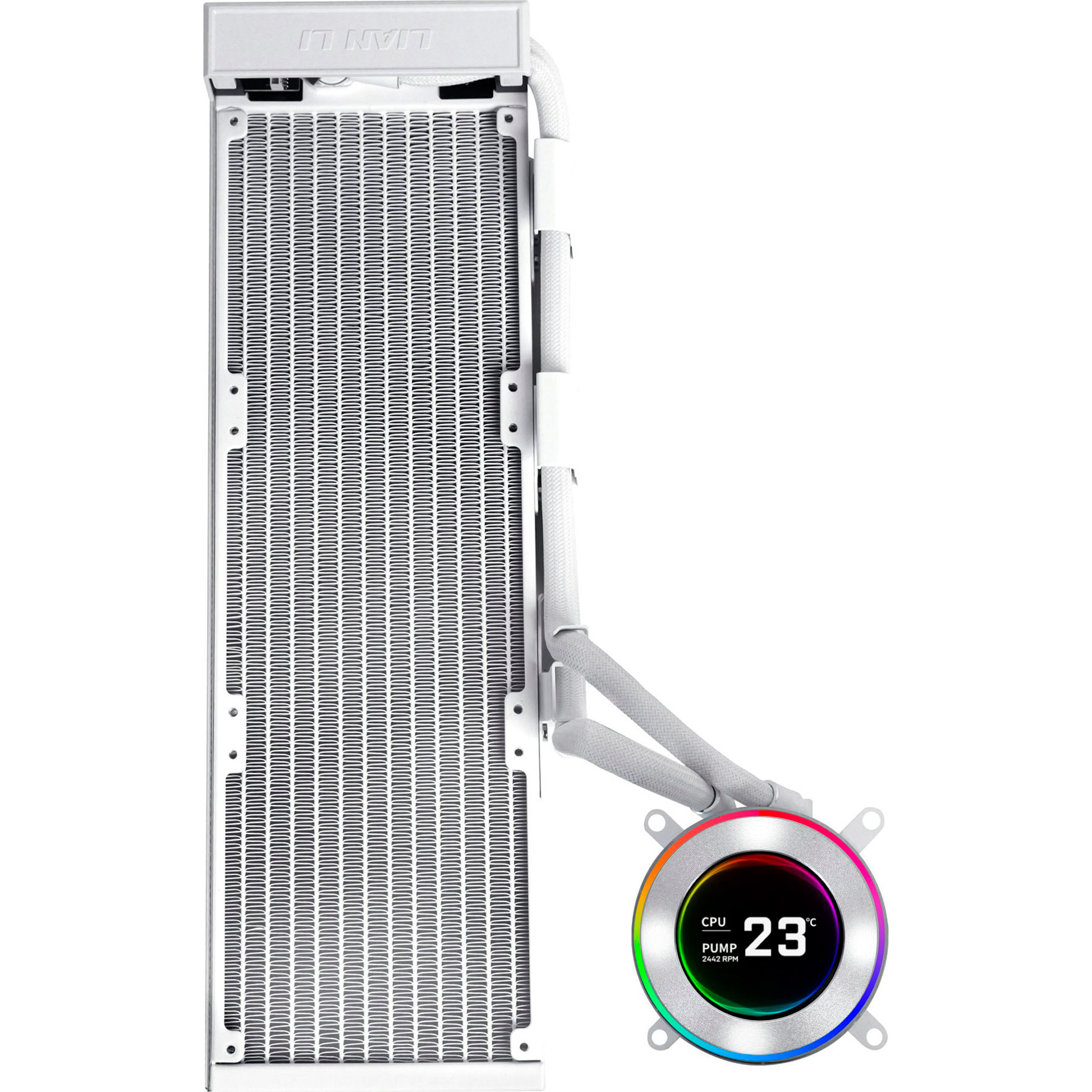 Система водяного охолодження LIAN LI HydroShift II LCD-C 360 Fanless White (G89.GHS2LCD36W.00)