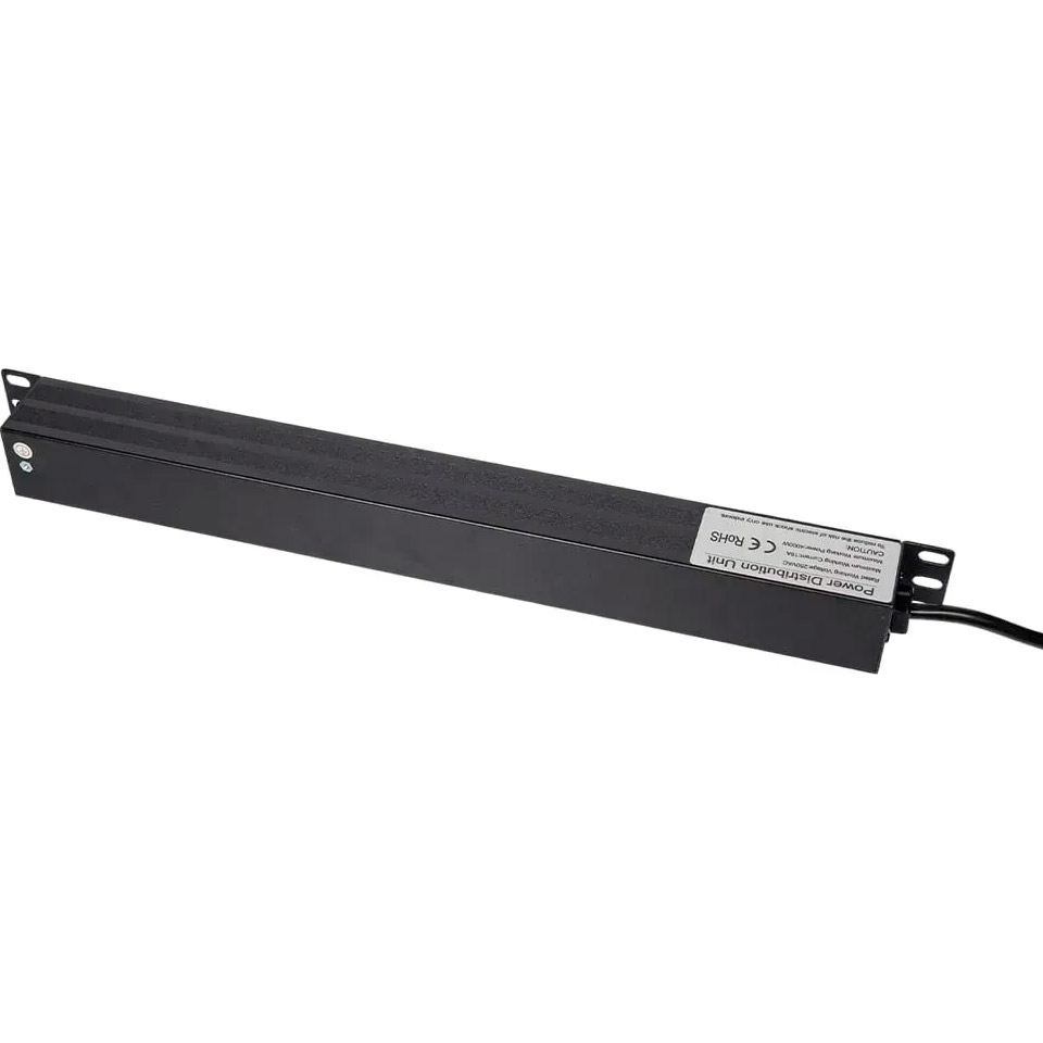 Блок розеток TRINIX 19", 1U, 8xSchuko, 16А, з вимикачем, 1.8м