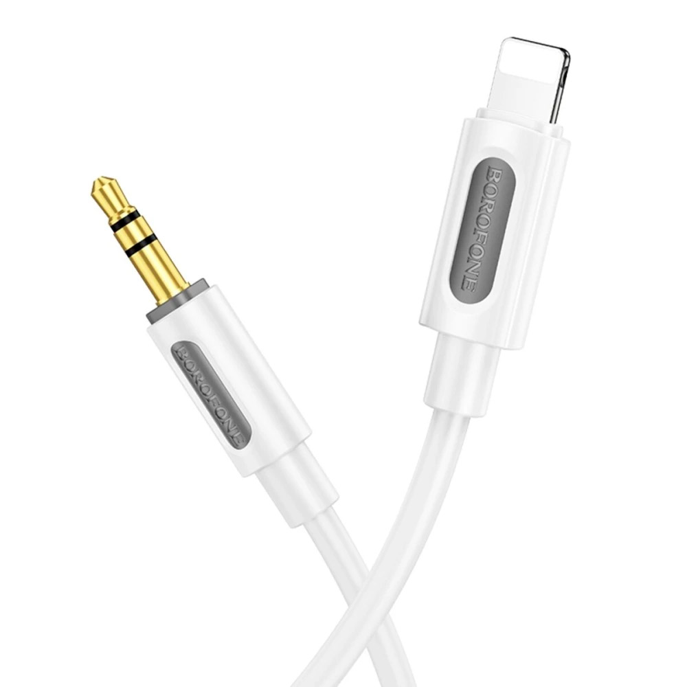 Кабель BOROFONE BL20 Silicone Digital Audio Conversion Cable Lightning - AUX 1м White