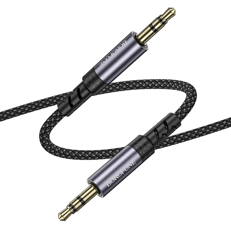 Кабель BOROFONE BL24 Graceful AUX Audio Cable mini-jack 3.5mm 1м Gray