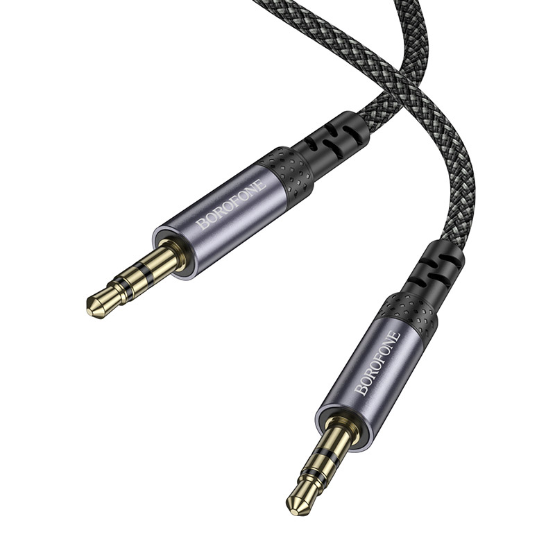 Кабель BOROFONE BL24 Graceful AUX Audio Cable mini-jack 3.5mm 1м Gray