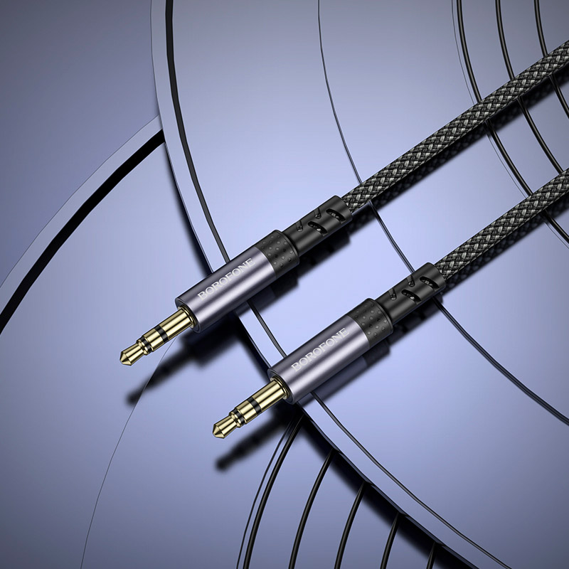 Кабель BOROFONE BL24 Graceful AUX Audio Cable mini-jack 3.5mm 1м Gray