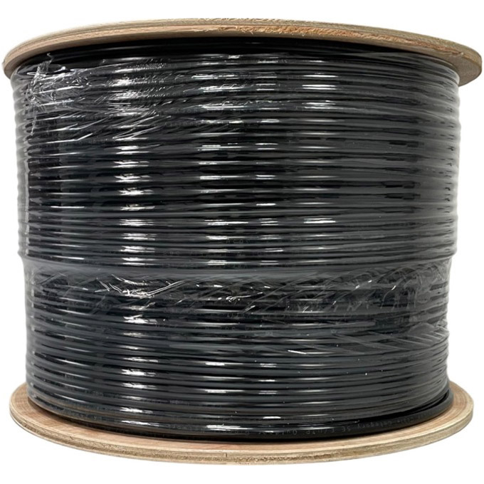 Кабель мережевий для зовнішньої прокладки GEAR FTP Cat.6 4x2x0.57 CCA Black 305м (GEC-FTPC6CCAOUT057305)