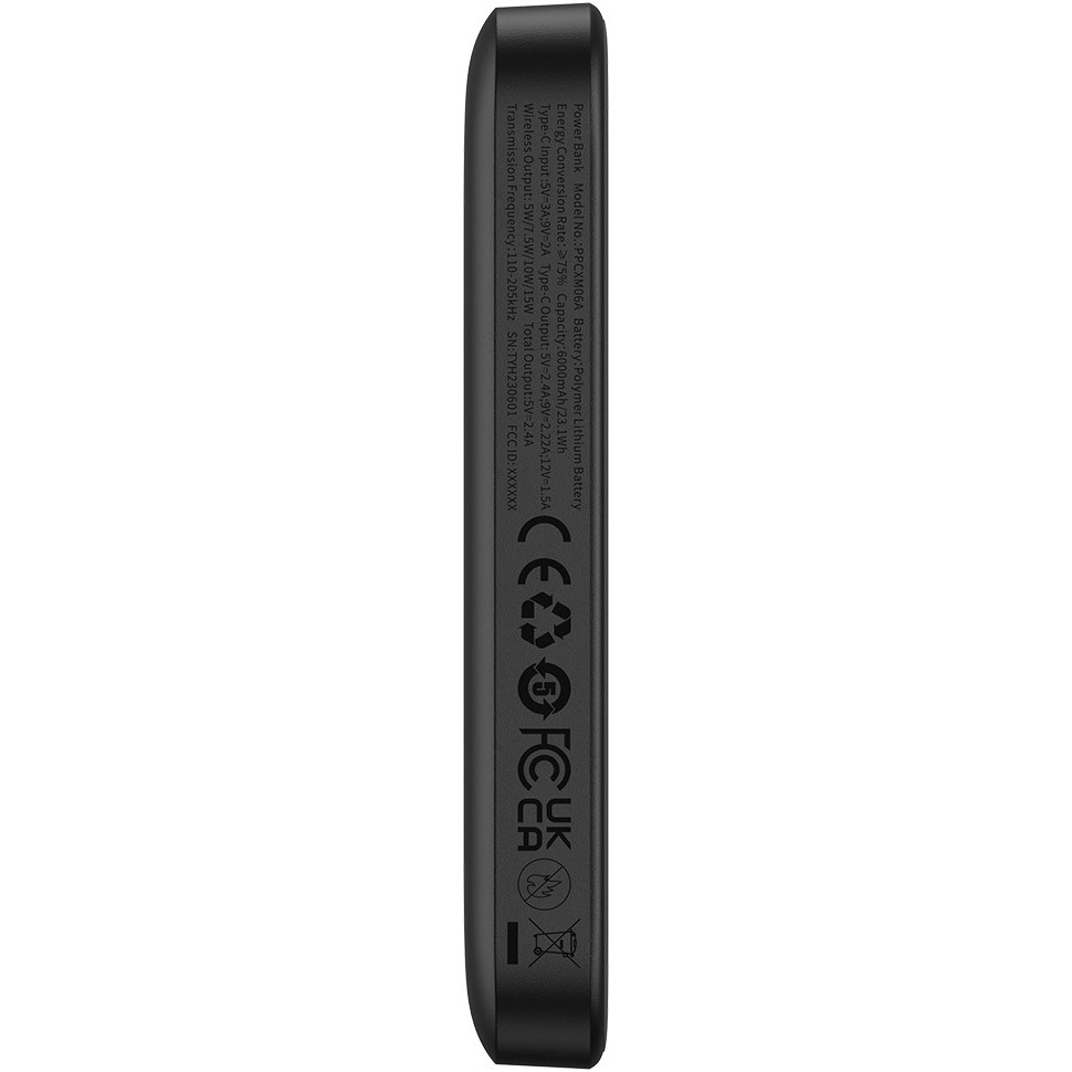 Повербанк MagSafe BASEUS Magnetic Mini Air Wireless Fast Charge 20W 6000mAh Cluster Black (P10059002113-00)