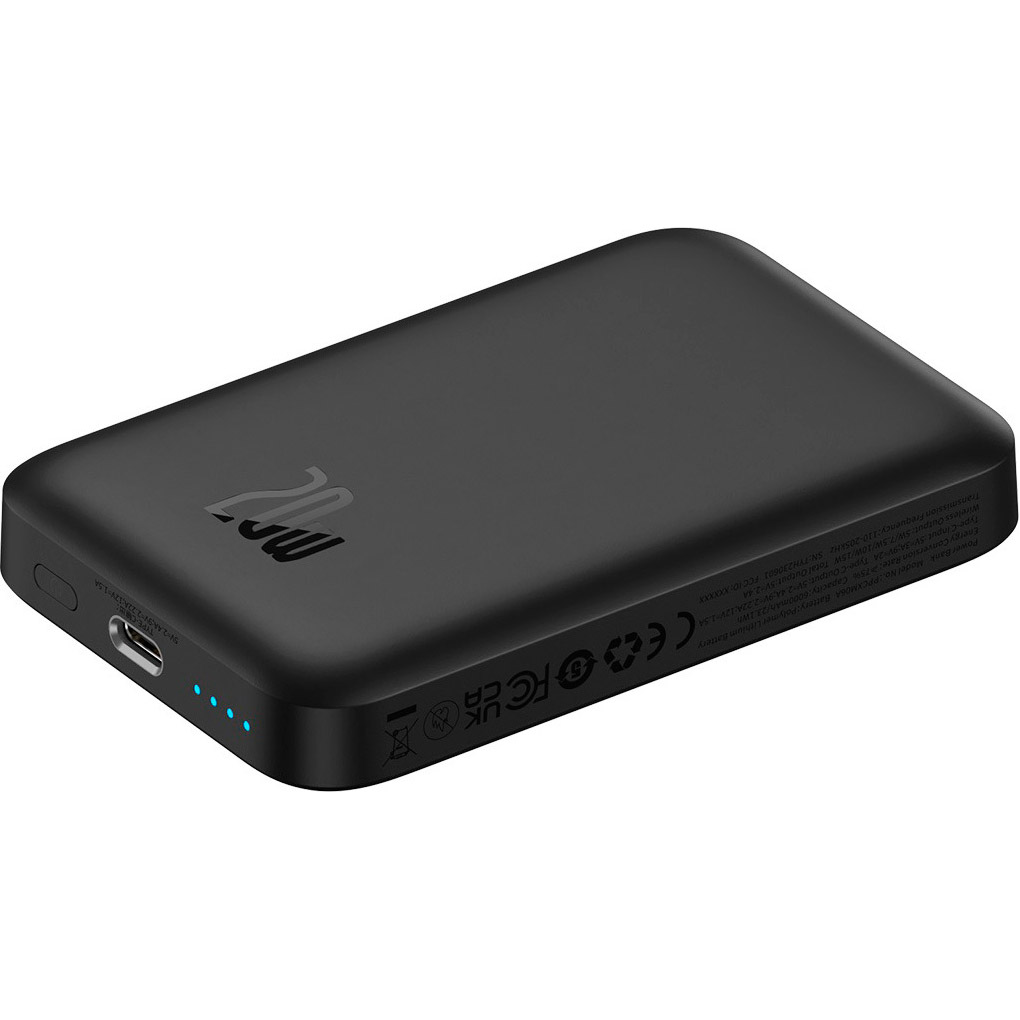 Повербанк MagSafe BASEUS Magnetic Mini Air Wireless Fast Charge 20W 6000mAh Cluster Black (P10059002113-00)