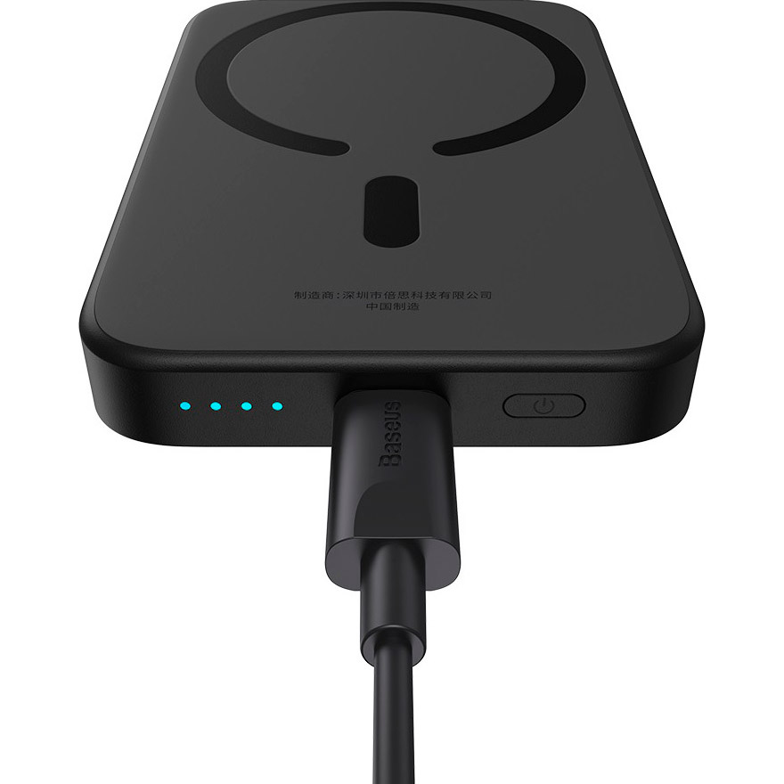 Повербанк MagSafe BASEUS Magnetic Mini Air Wireless Fast Charge 20W 6000mAh Cluster Black (P10059002113-00)