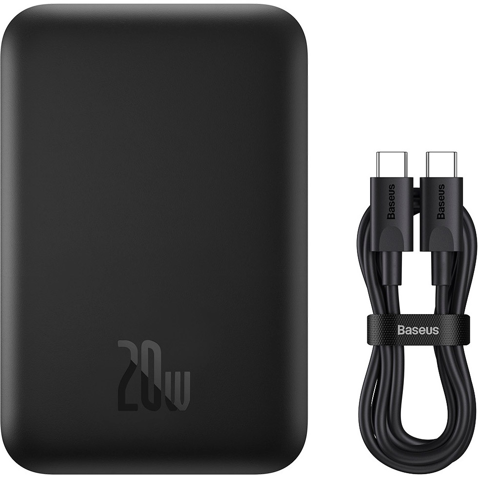Повербанк MagSafe BASEUS Magnetic Mini Air Wireless Fast Charge 20W 6000mAh Cluster Black (P10059002113-00)